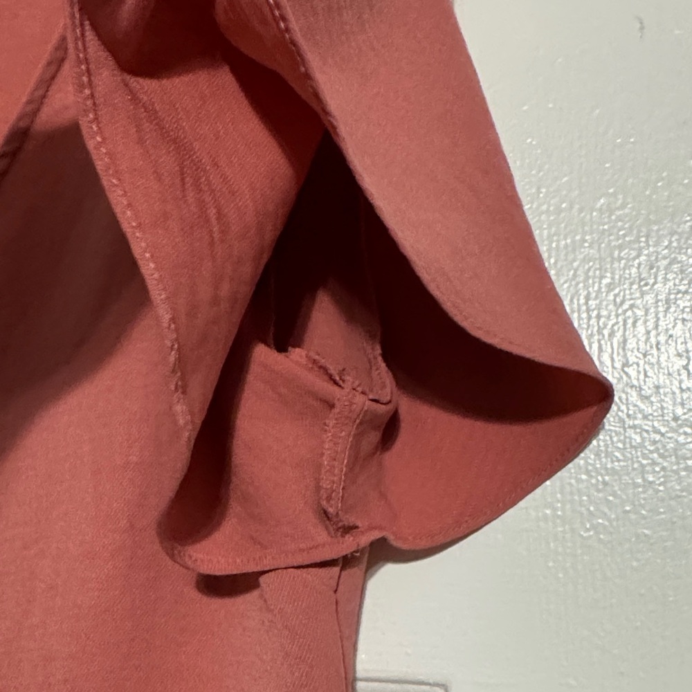 Topshop Dusty Rose Button-Down Blouse - Picture 3 of 4